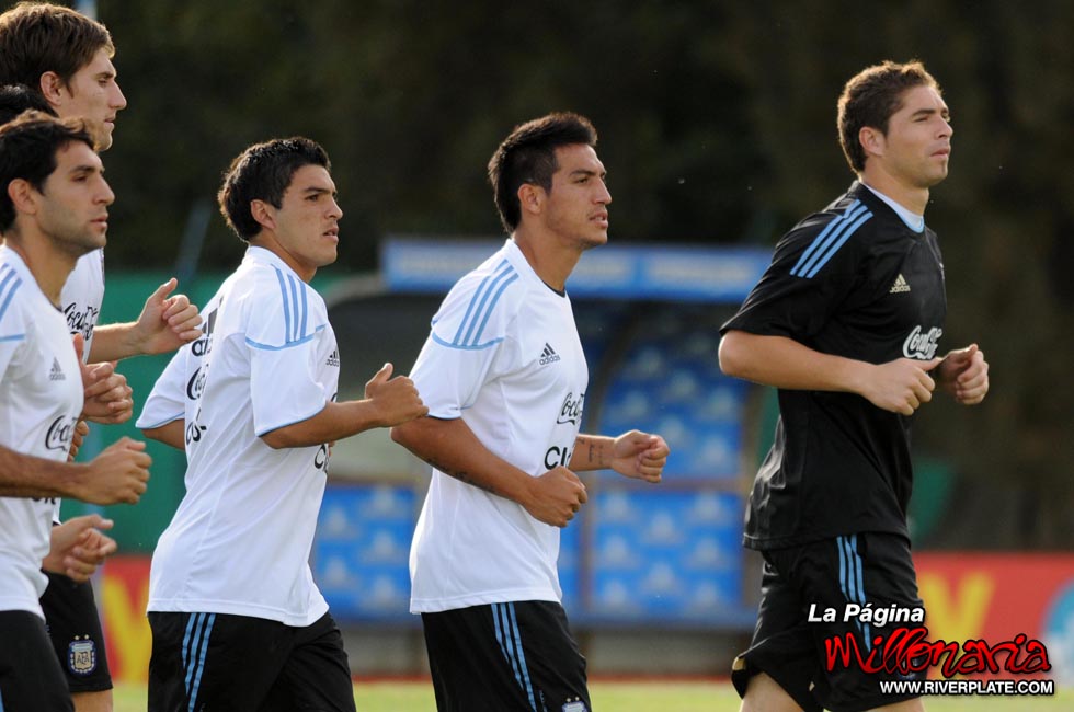 Carrizo y Maidana, en la práctica de la Selección Argentina 3